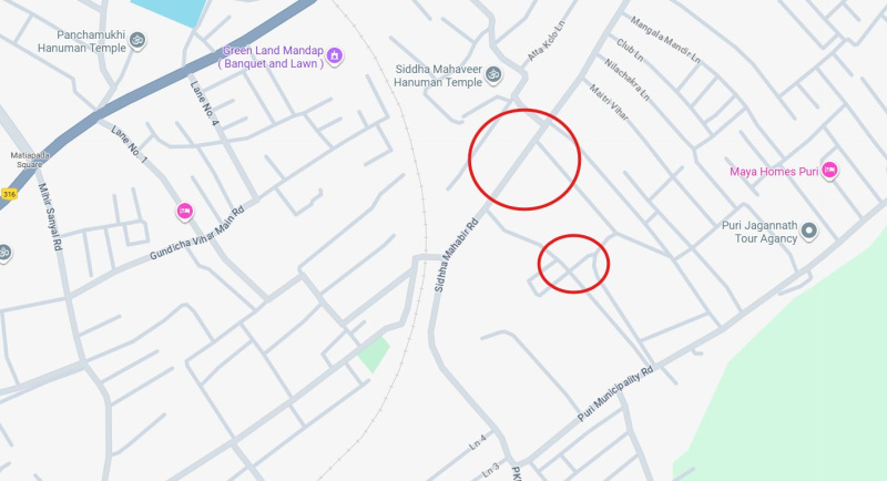 3 BHK 900 Sq.ft. House for Rent in Sidha Mahavir, Puri