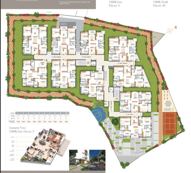 3 BHK 1665 Sq.ft. Apartment for Sale in Kompally, Hyderabad