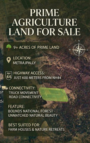  9 Acre Agricultural/Farm Land for Sale in Nizamabad