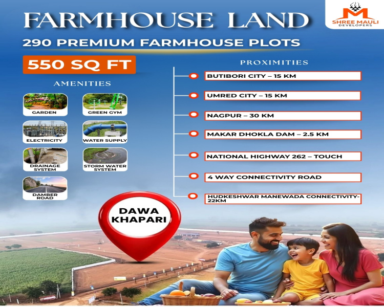 1 RK 2750 Sq.ft. Farm House for Sale in New Khapri, Nagpur