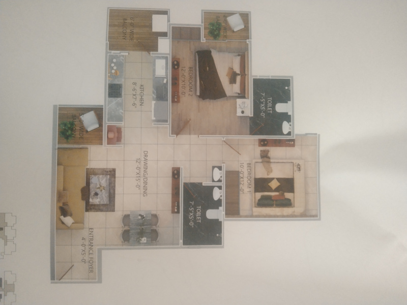 2 BHK Apartment 1060 Sq.ft. for Sale in Besa, Nagpur