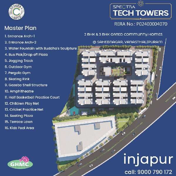 2 BHK Apartment 1200 Sq.ft. for Sale in Saheb Nagar, Hyderabad