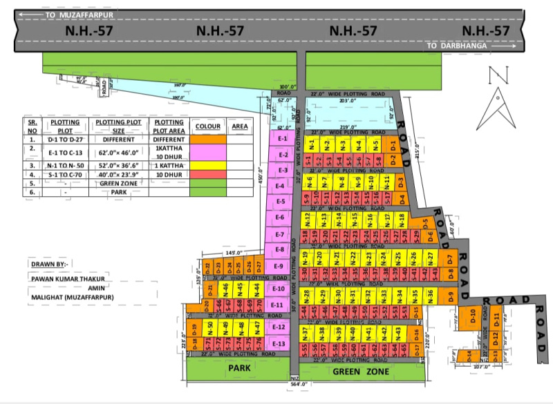  Commercial Land 1900 Sq.ft. for Sale in Mabbi Belauna, Darbhanga