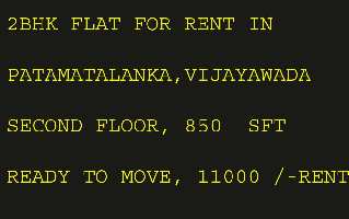 2 BHK Flat for Rent in Patamatalanka, Vijayawada