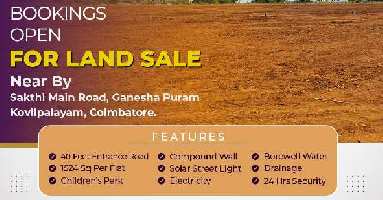  Residential Plot for Sale in Ganeshapuram, Coimbatore