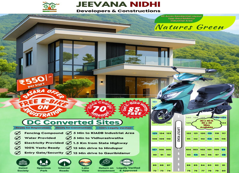  1500 Sq.ft. Residential Plot for Sale in Gauribidanur, Chikkaballapur, Bangalore