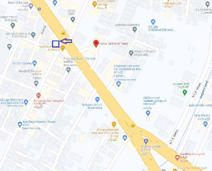  Commercial Shop 600 Sq.ft. for Rent in Gollapudi, Vijayawada