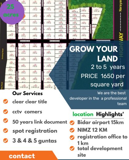  Agricultural Land 363 Sq. Yards for Sale in Narayankhed, Sangareddy