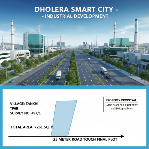  3800 Sq. Yards Residential Plot for Sale in Dholera, Ahmedabad