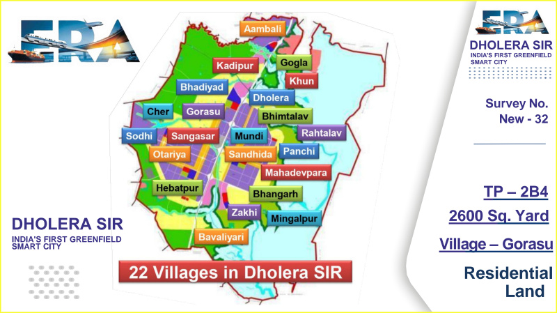  87120 Sq. Yards Industrial Land for Sale in Dholera, Ahmedabad