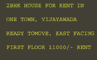 2 BHK House for Rent in Old Town, Vijayawada