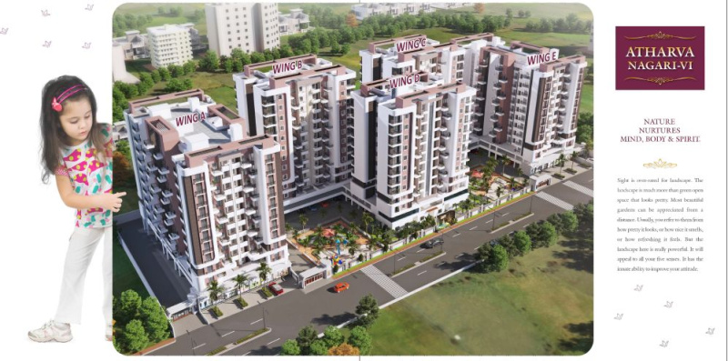 3 BHK Apartment 1225 Sq.ft. for Sale in Pipla, Nagpur