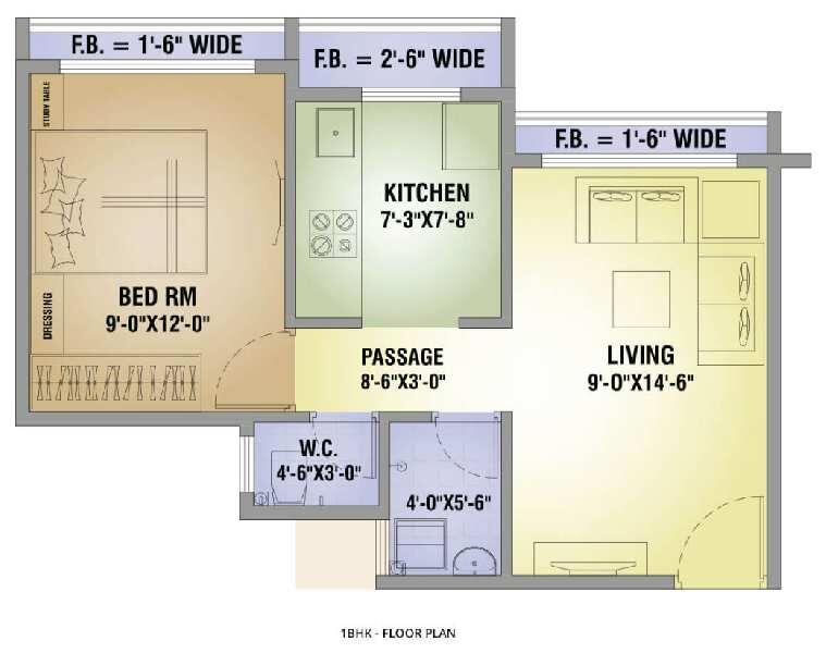 1 BHK Apartment 335 Sq.ft. for Sale in MIDC, Taloja, Navi Mumbai