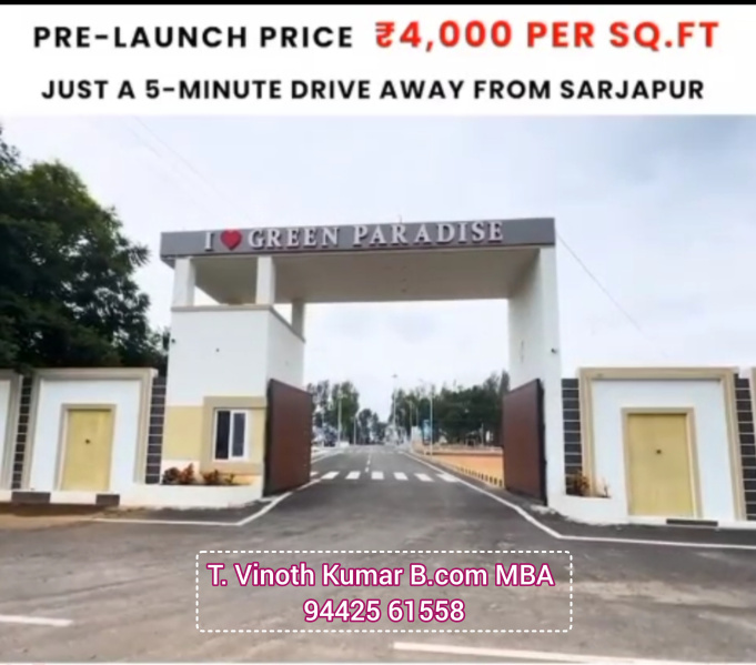  1200 Sq.ft. Residential Plot for Sale in Sarjapur Road, Bangalore