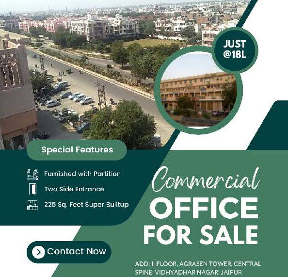  Office Space 180 Sq.ft. for Sale in Sector 2 Vidyadhar Nagar, Jaipur