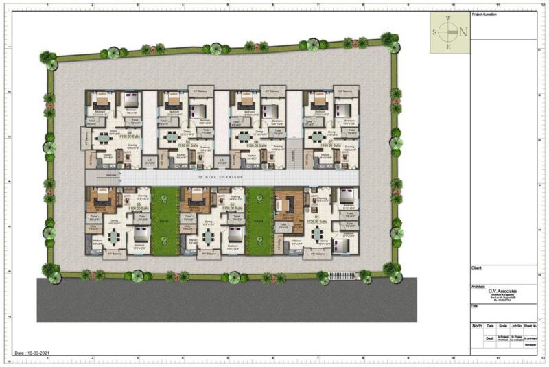 2 BHK Apartment 1100 Sq.ft. for Sale in Jaibery Colony, Kompally, Hyderabad