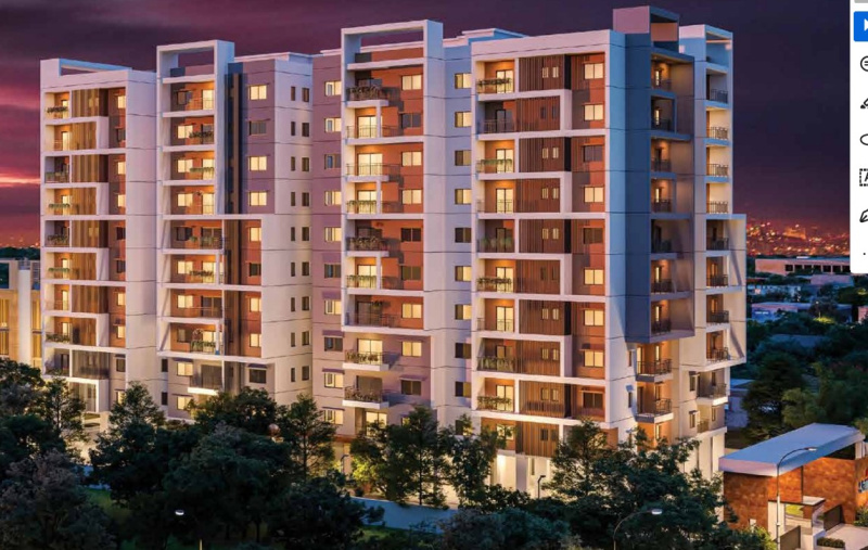 2 BHK Apartment 1250 Sq.ft. for Sale in Bachupally, Hyderabad