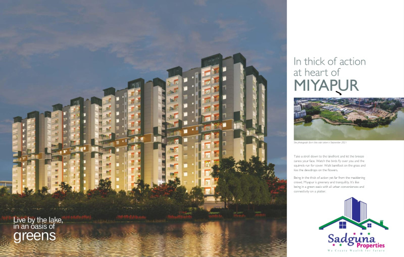 2 BHK Apartment 1391 Sq.ft. for Sale in Miyapur, Hyderabad