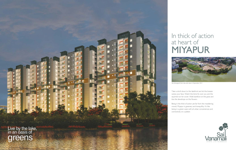 2 BHK Apartment 1013 Sq.ft. for Sale in Miyapur, Hyderabad