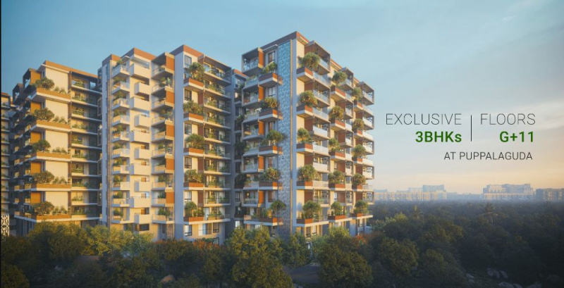 3 BHK Apartment 1685 Sq.ft. for Sale in Financial District, Nanakramguda, Hyderabad