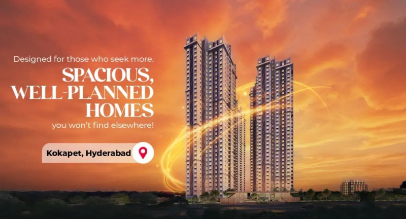 3.5 BHK 2180 Sq.ft. Apartment for Sale in Kokapet, Hyderabad