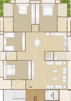 4 BHK Apartment 3071 Sq.ft. for Sale in Pal, Surat