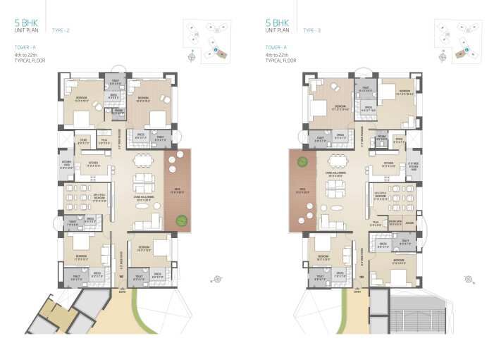 5 BHK Apartment 6000 Sq.ft. for Sale in Adajan, Surat
