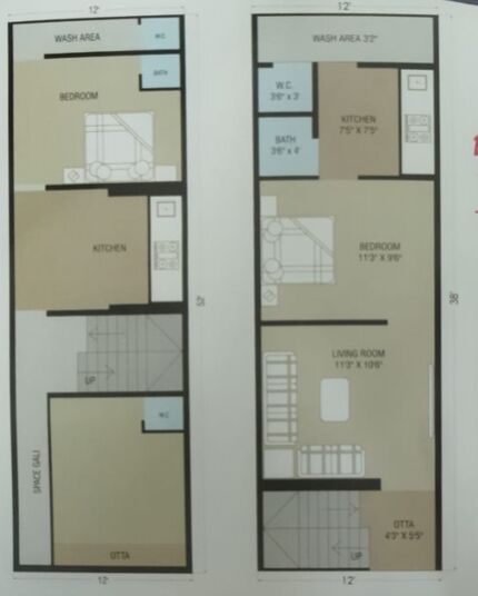 1 BHK House 76 Sq. Yards for Rent in Karadva Gam, Surat