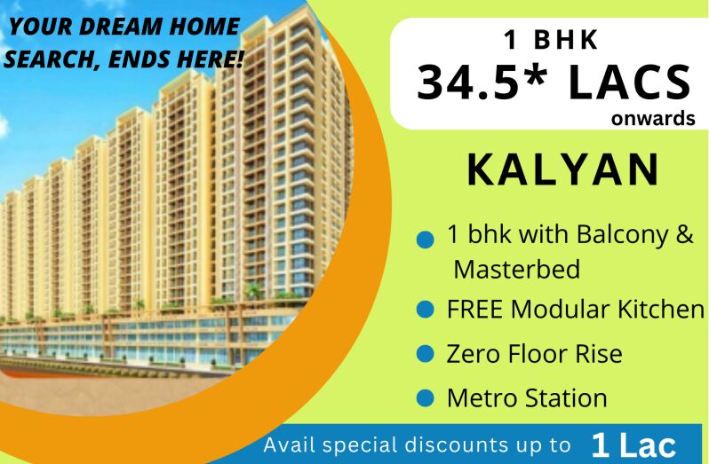 1 BHK Apartment 434 Sq.ft. for Sale in Kalyan East, Thane