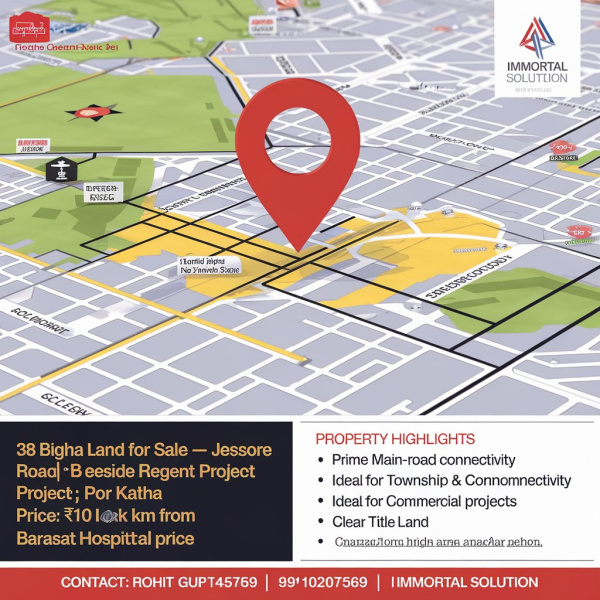  38 Bigha Residential Plot for Sale in Jessore Road, Kolkata