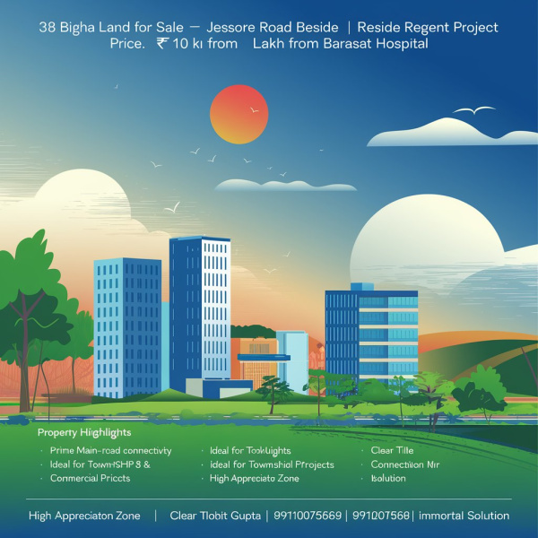  38 Bigha Residential Plot for Sale in Jessore Road, Kolkata