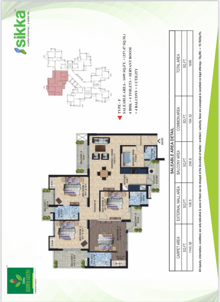 4 BHK Apartment 1695 Sq.ft. for Sale in Sector 10 Greater Noida West