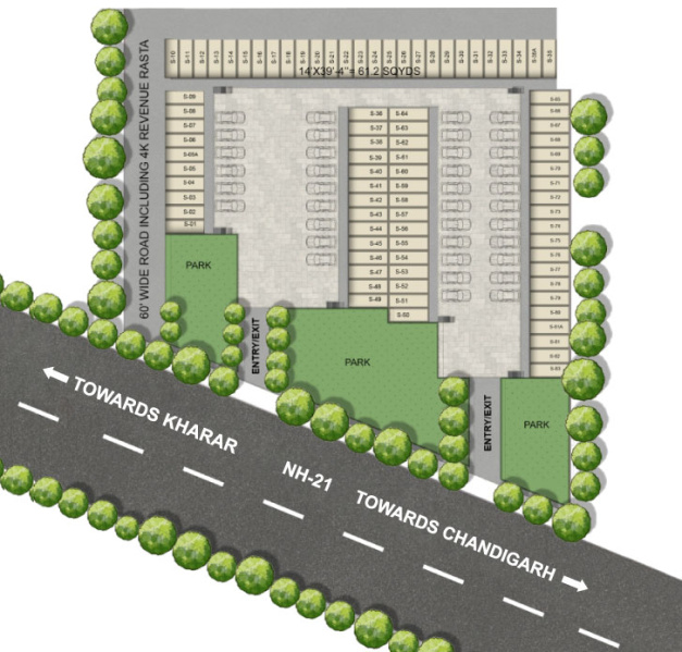  Commercial Land 61 Sq. Yards for Sale in Sector 120, Mohali