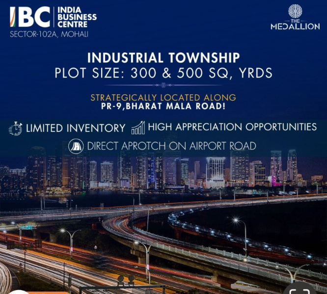  Industrial Land 300 Sq. Yards for Sale in Sector 102 A, Mohali