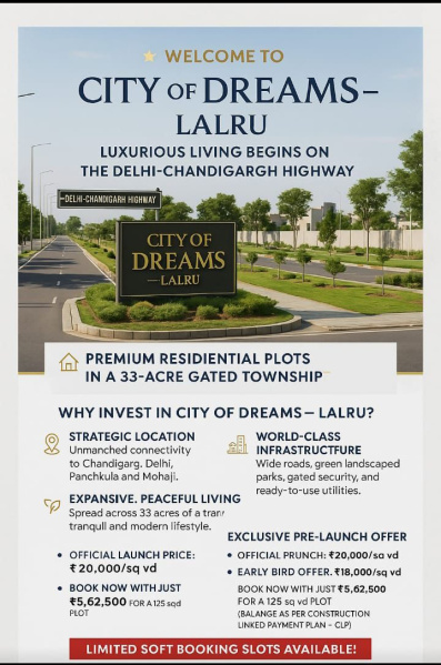  Residential Plot 125 Sq. Yards for Sale in Lalru, Mohali
