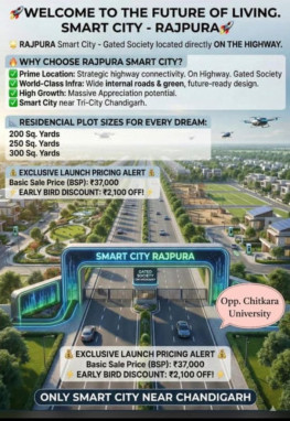  200 Sq. Yards Residential Plot for Sale in Chandigarh Road, Rajpura