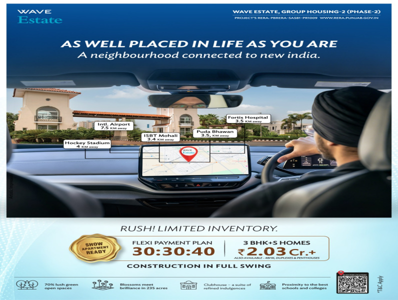 3 BHK 2260 Sq.ft. Apartment for Sale in Sector 85 Mohali