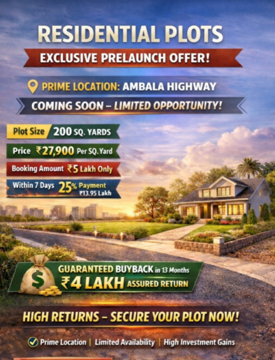  200 Sq. Yards Residential Plot for Sale in Chandigarh-Ludhiana Highway, Mohali