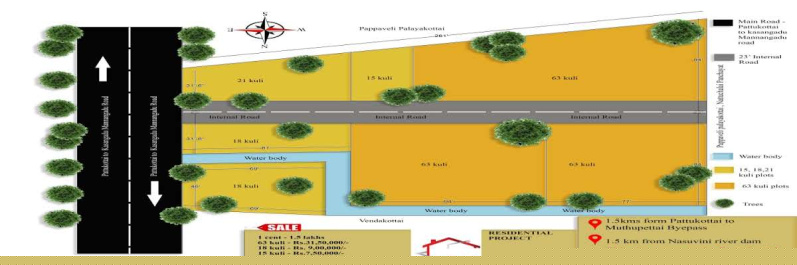  Residential Plot 9072 Sq.ft. for Sale in Pattukkottai, Thanjavur