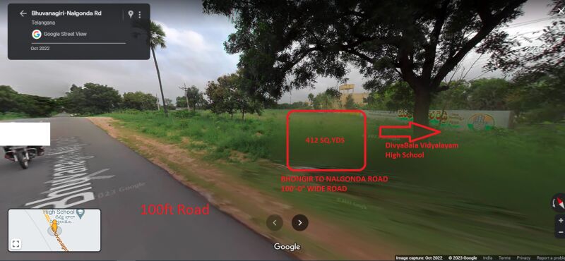  Commercial Land 412 Sq. Yards for Sale in Bhongir, Yadadri Bhuvanagiri