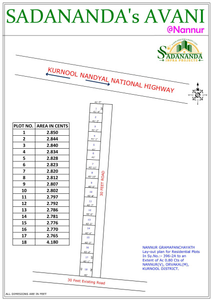  Residential Plot 1200 Sq.ft. for Sale in Orvakal, Kurnool