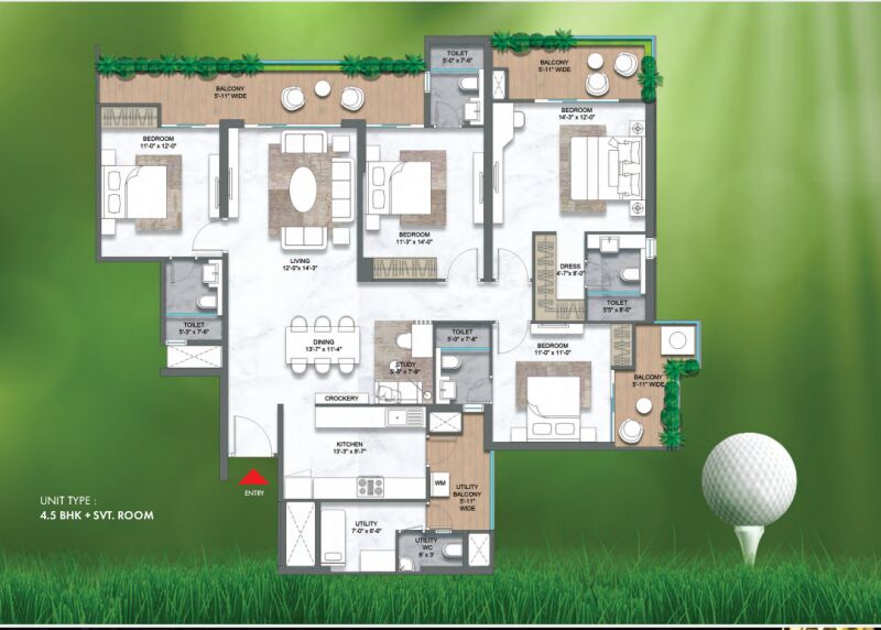 3 BHK Apartment 1900 Sq.ft. for Sale in Sector 79 Gurgaon