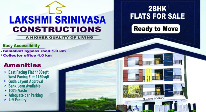 2 BHK Apartment 1150 Sq.ft. for Sale in Ganganapalli, Kakinada