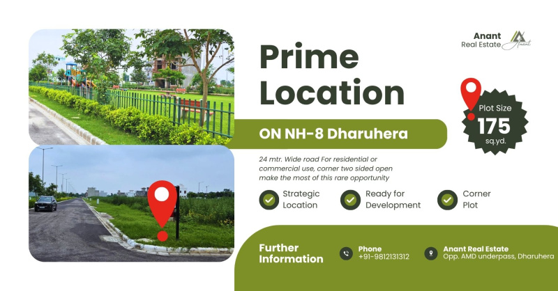 Residential Plot 175 Sq. Yards for Sale in NH 8, Dharuhera