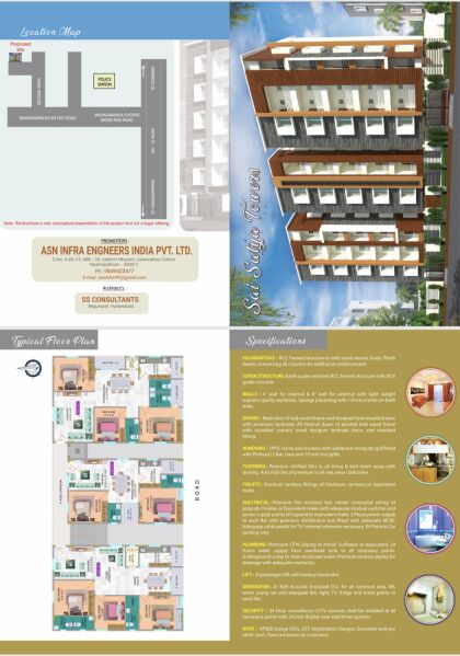 3 BHK Apartment 1600 Sq.ft. for Sale in Bakkannapalem, Visakhapatnam