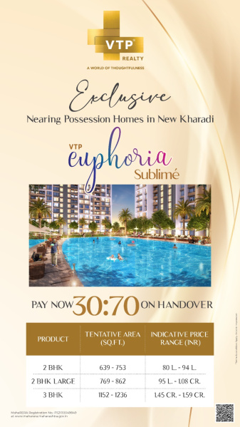 2 BHK 862 Sq.ft. Apartment for Sale in Kharadi, Pune