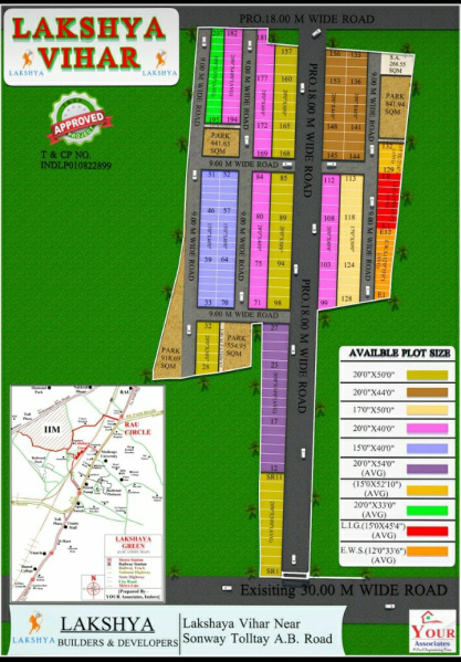  Commercial Land 4000 Sq.ft. for Sale in Rau, Indore