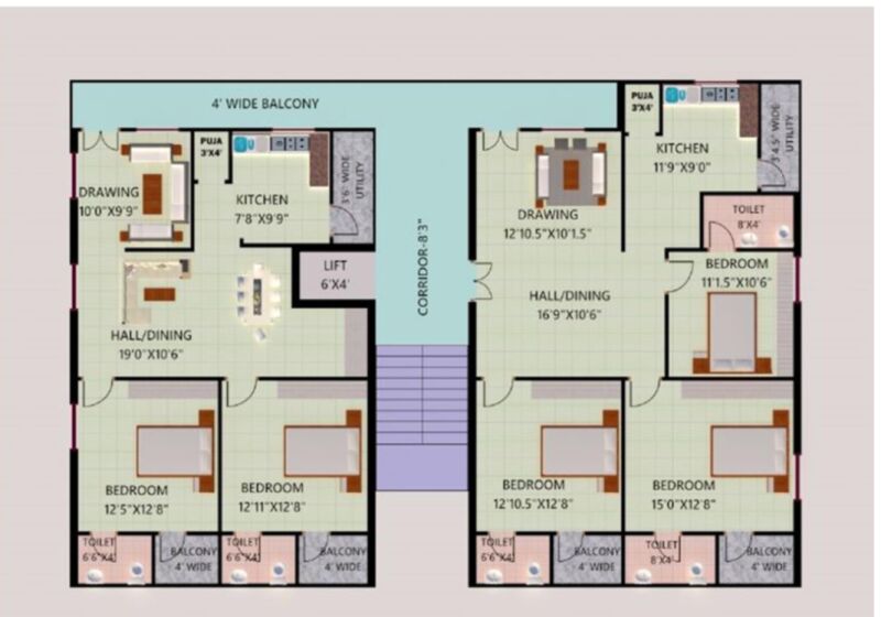 2 BHK Apartment 1458 Sq.ft. for Sale in Manikya Nagar Basti, Khammam