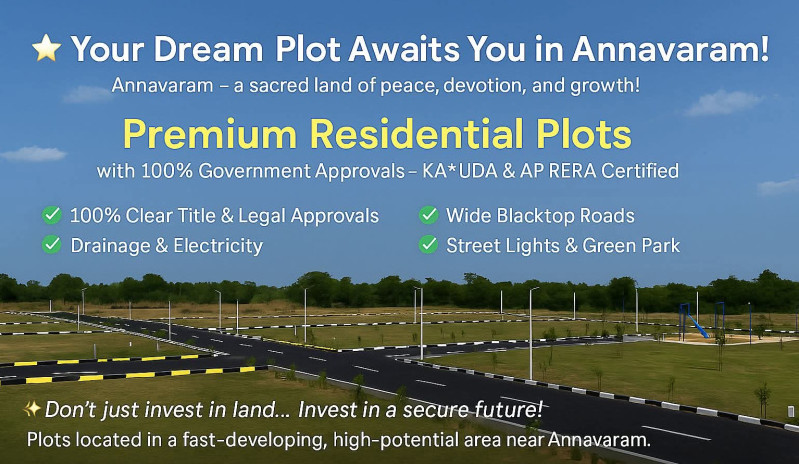  Residential Plot 150 Sq. Yards for Sale in Annavaram, Kakinada