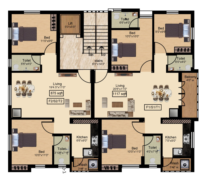 2 BHK Apartment 875 Sq.ft. for Sale in Nesapakkam, Chennai